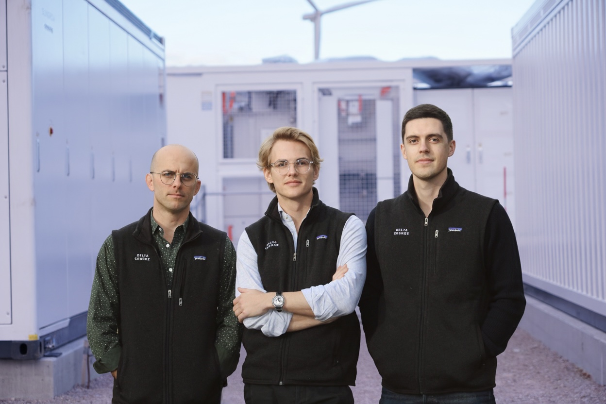 Delta Charge founders (left to right): Connor Hanafee, Filip Hes, Johannes Kirnberger